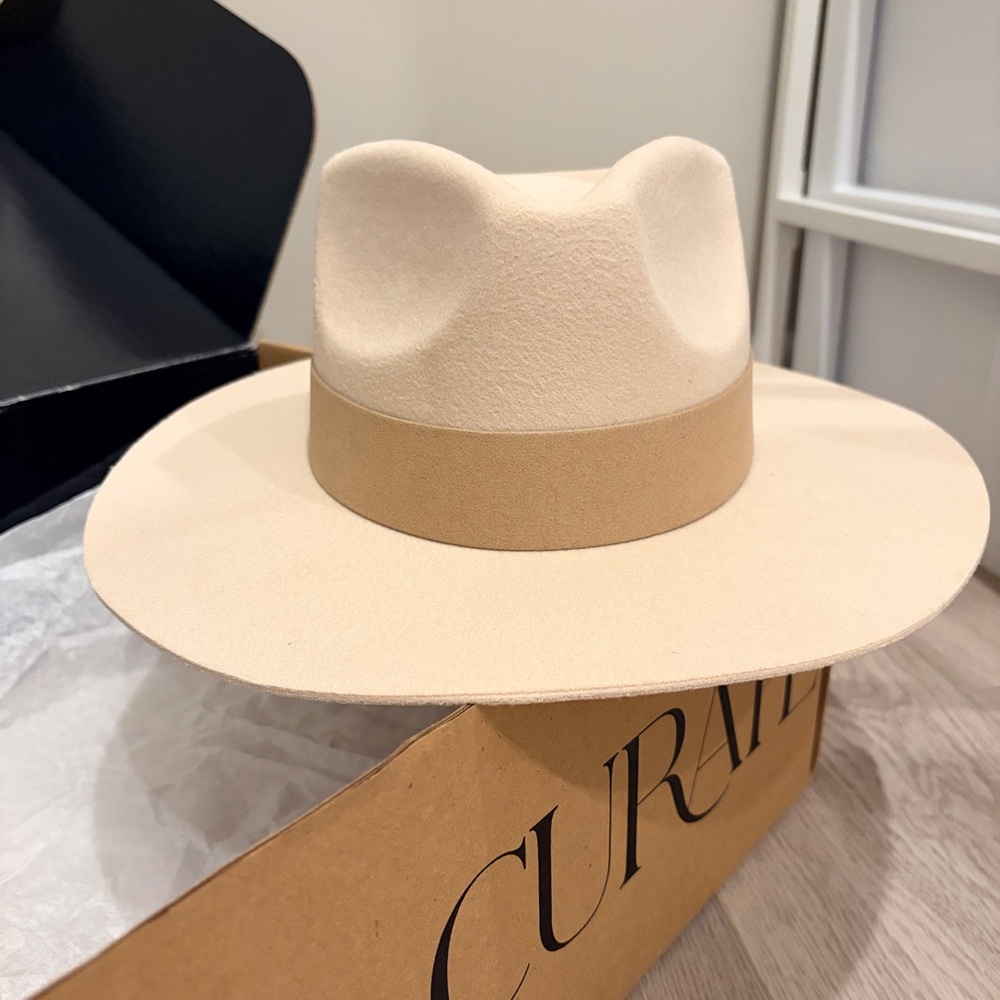 NEW Boho Felt Fedora Hat 
Teressa Foglier x CURATEUR/Rachel Zoe - Picture 3 of 5